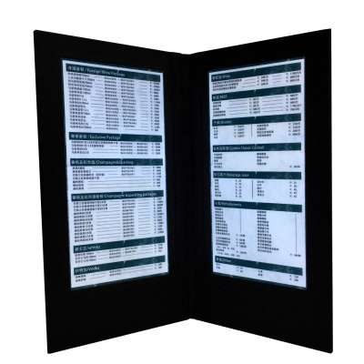 2 LED Panel Folding Black Lit Menu holder for Restaurant Cafe Club 8.5 x 11'' inserts