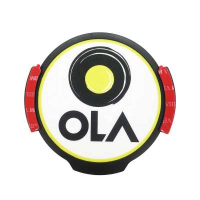 OLA Rideshare Sign, LED Light Logo Sticker Decal Glow, Wireless Decal Accessories Removable Glowing Sign For Car Taxi